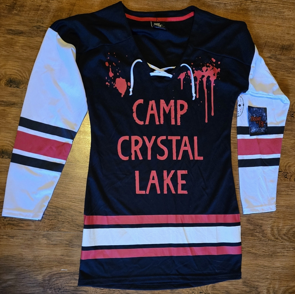 Friday The 13th Jason Vorhees Hockey Jersey Dress NEW Camp Crystal Lake Skirt 👻
